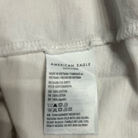 American Eagle Men’s White Super Soft Standard Fit T-Shirt, Size Large - Picture 6 of 6